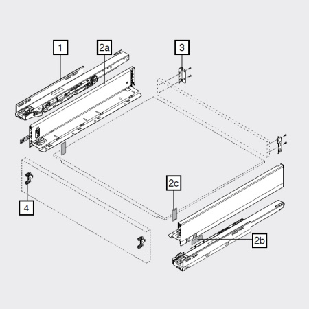 LEGRABOX M, серый орион