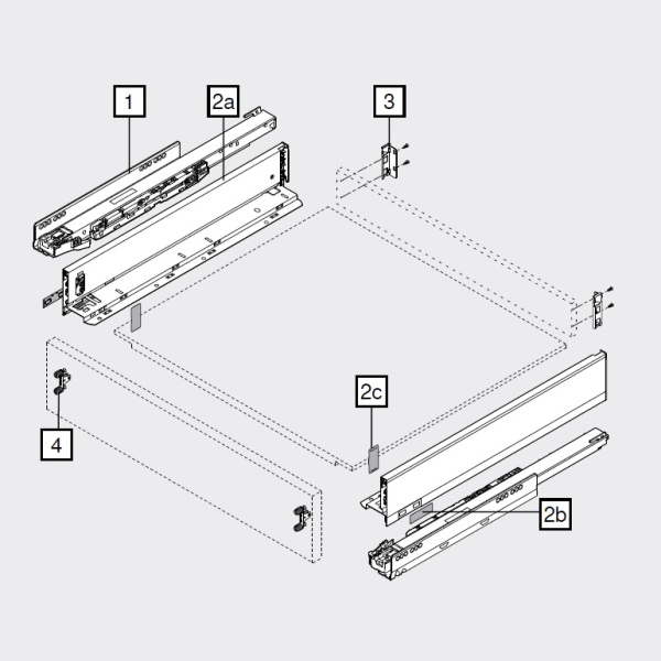 LEGRABOX M, серый орион