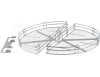KCM760 ROUND Двухъярусная карусель 180 грд крепл./фас.