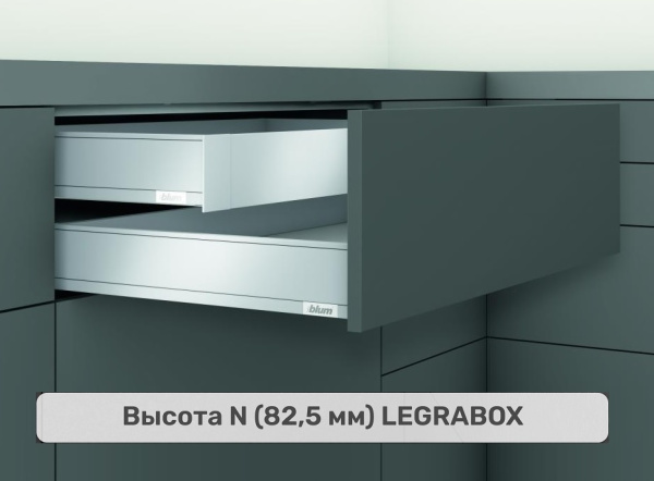 Внутренний LEGRABOX M, белый шелк