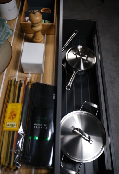 Панель BLACKWOOD LINE в высокий ящик TANDEMBOX черный в базу 600