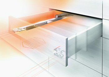 Полный комплект направляющих полного выдвижения с замками BLUM MOVENTO скрытого монтажа