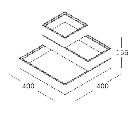 Ящик BAR 300х150 дуб/черный