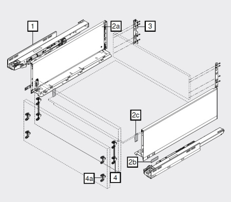 LEGRABOX C, белый шелк