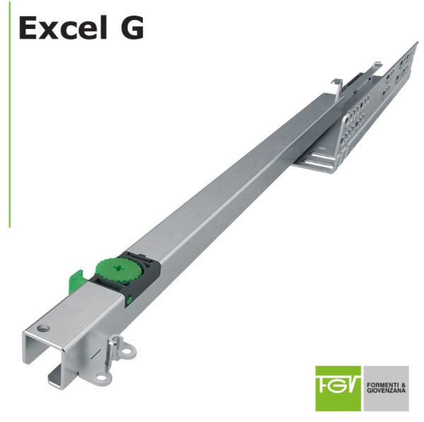 Excel G550B Направляющие частичного выдвижения с плавным закрыванием (левая + правая) длина направляющей 270 мм
