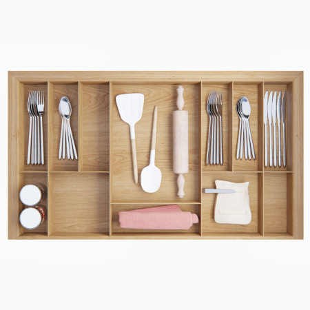Лоток TETRIS для стол. приборов в ящик Blum LEGRABOX дуб в базу 900