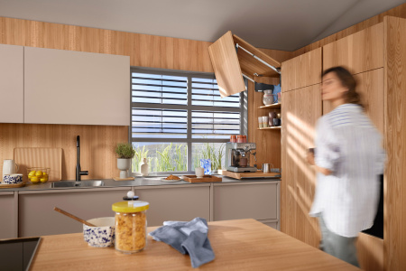 Подъемный механизм AVENTOS HF top с амортизатором BLUMOTION, темно-серый