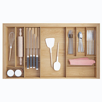 Лоток TETRIS V2 с держ. ножей в ящик Blum LEGRABOX дуб в базу 900
