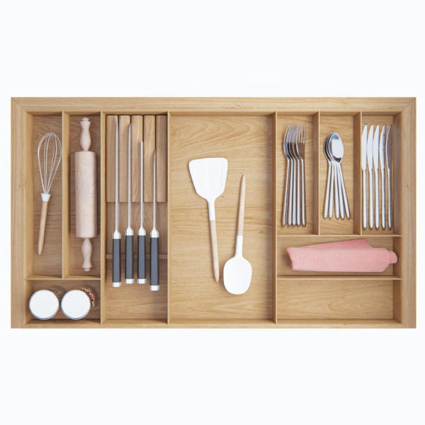 Лоток TETRIS V2 с держ. ножей в ящик Blum LEGRABOX дуб в базу 900