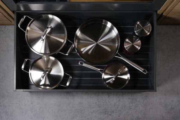 Панель BLACKWOOD LINE в высокий ящик LEGRABOX черный в базу 600