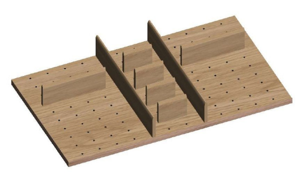 Лоток TETRIS V6 в высокий ящик Blum LEGRABOX дуб в базу 900