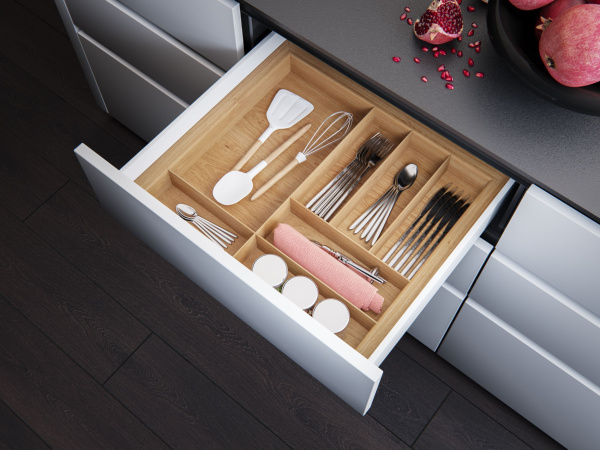 Лоток TETRIS V3 в ящик Blum LEGRABOX дуб в базу 600