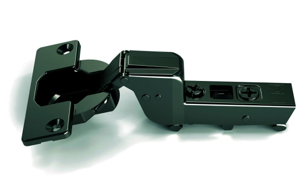 Omnia L Петля 105° вкладная без пружины под саморез ЧЕРНАЯ