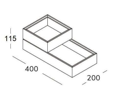 Ящик BAR 300х150 дуб/черный
